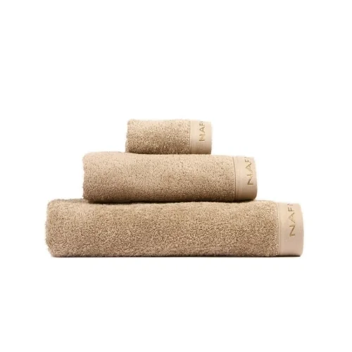 Conjunto de toalhas de banho de linho casual Naf Naf de 3 peças
