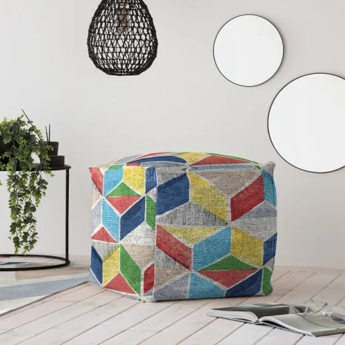 Rodier Alika puff 50x50x50 cm multicolorido