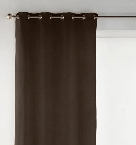 Melanie brown velvet curtain