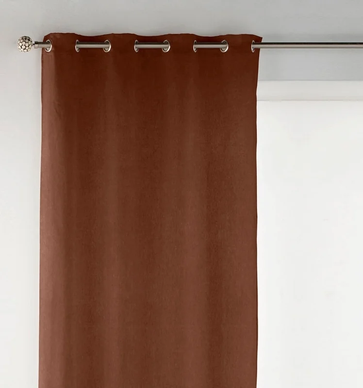 Light brown Melanie velvet curtain