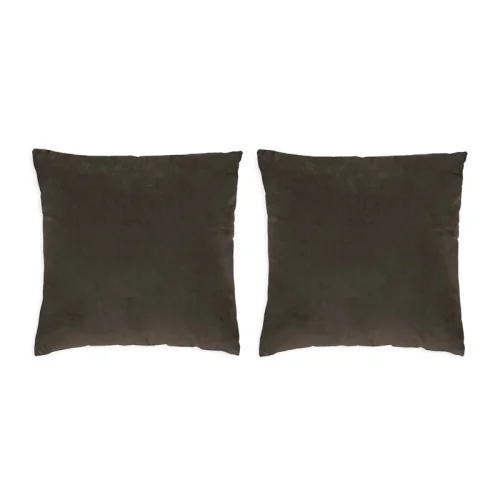 Pack of 2 Melanie velvet cushion covers 45x45 cm brown