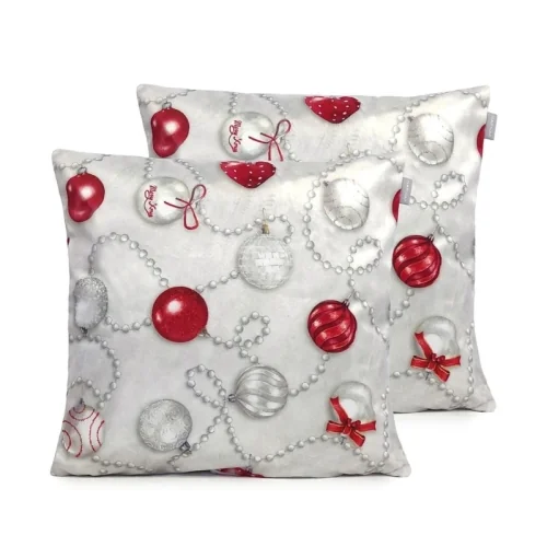 Christmas velvet cushion covers Naf Naf Xmas Days 45x45(2) cm multicolor