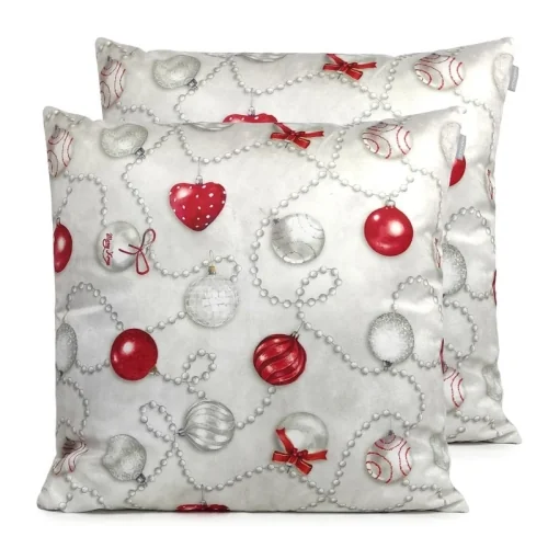 Christmas velvet cushion covers Naf Naf Xmas Days 60x60(2) cm multicolor