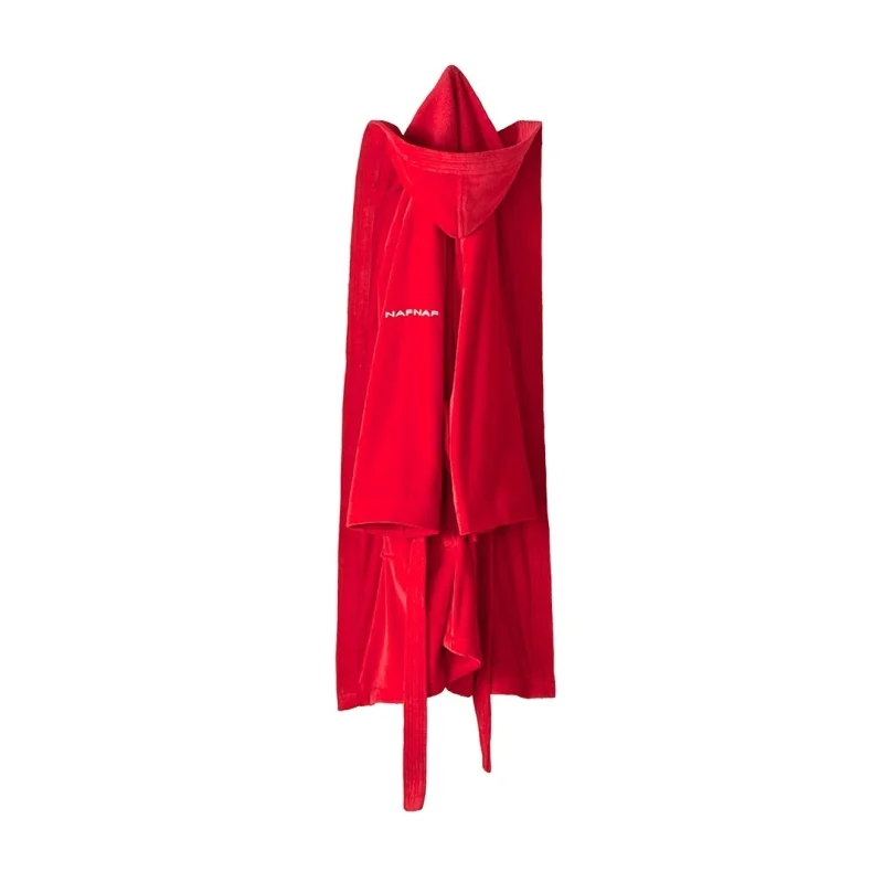 Naf Naf Velor bathrobe colors red