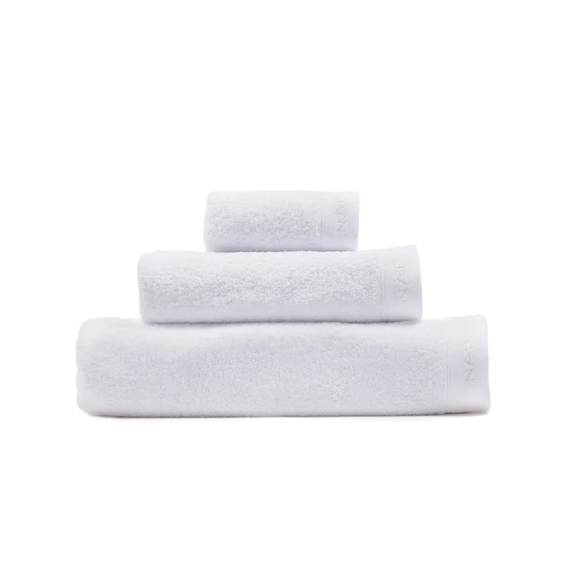 Conjunto de toalhas de banho Naf Naf casual branco de 3 peças