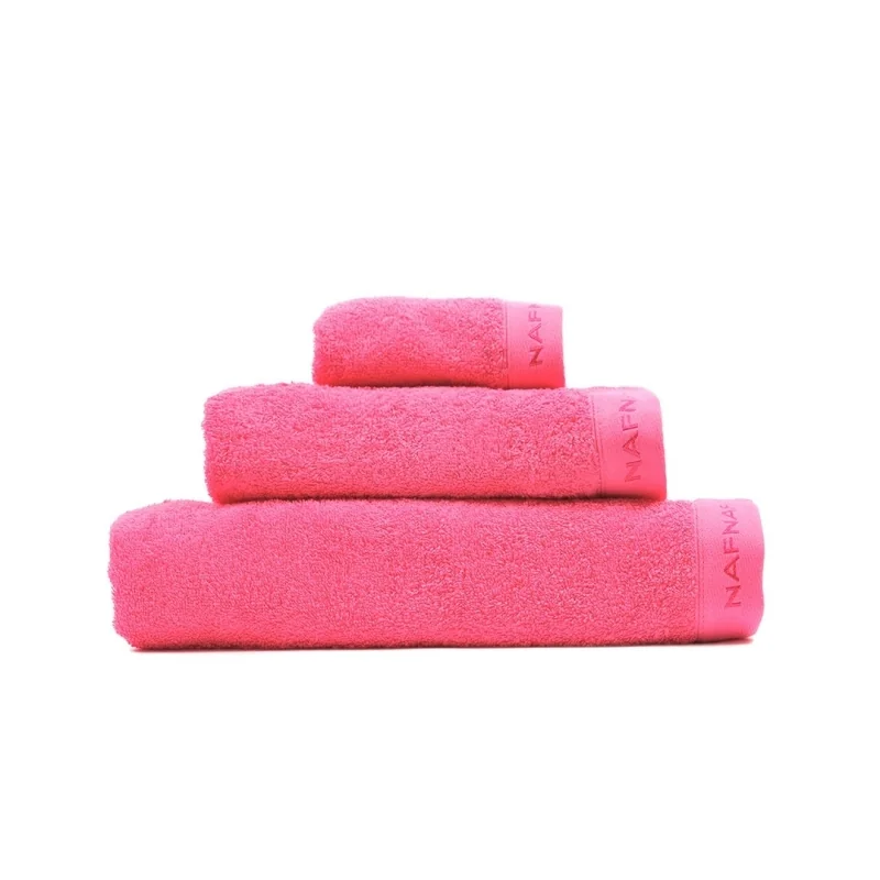 Conjunto de toalhas de banho Naf Naf casual fúcsia de 3 peças