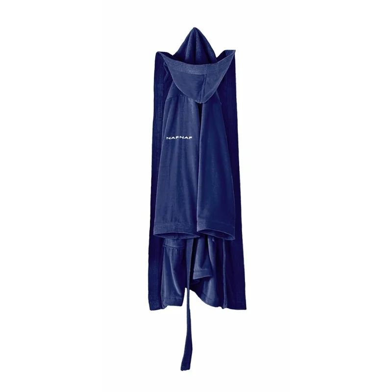 Naf Naf Velor bathrobe in navy colors